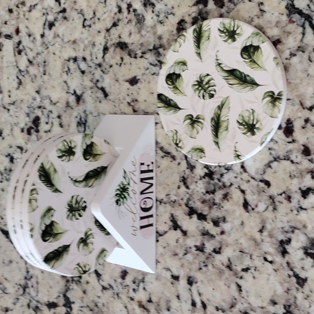 Palm design coasters